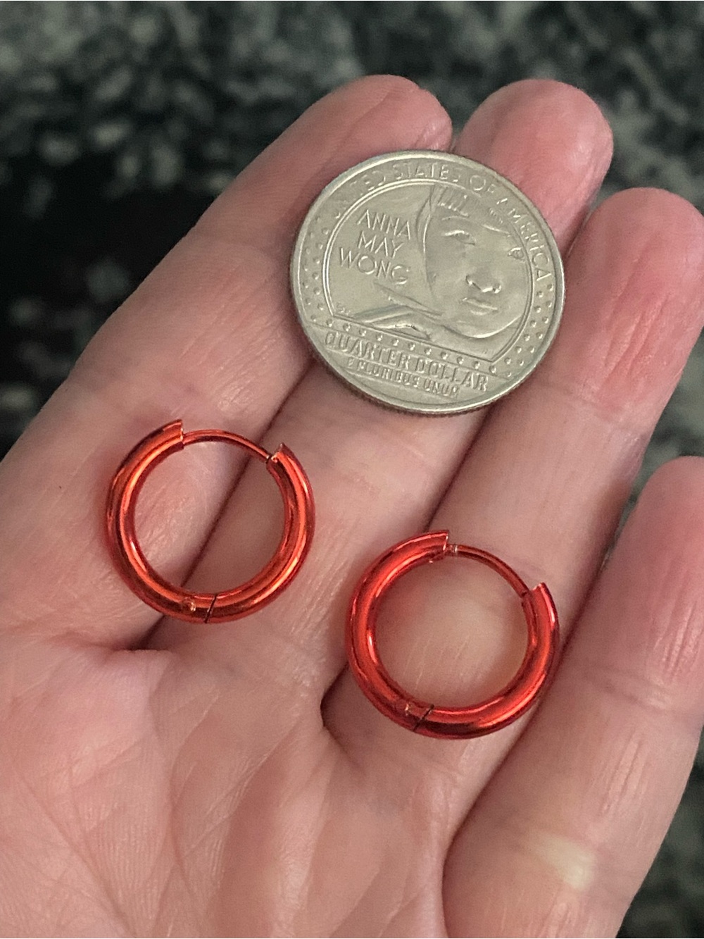 Red Hoop Earrings - Women Jewelry